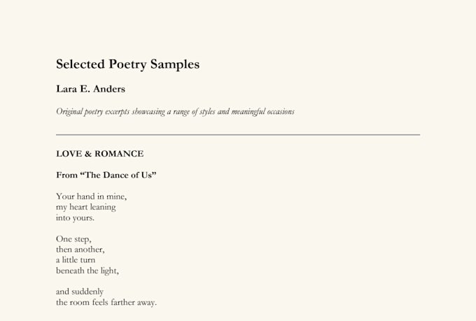 write a heartfelt original poem for you